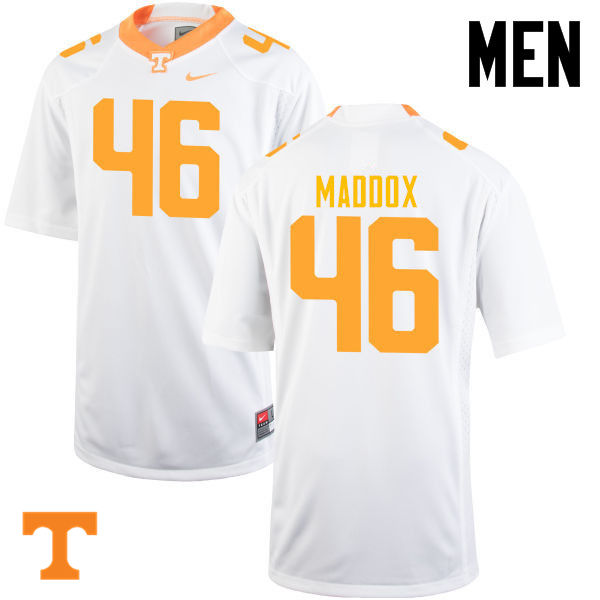 Men #46 DaJour Maddox Tennessee Volunteers College Football Jerseys-White
